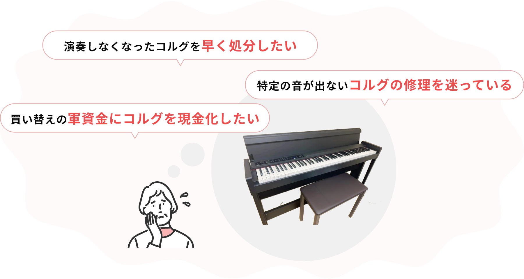 ・動かなくなって数年。修理に出すべきか、売るべきか迷っている・オーバーホール代が高額で、メンテナンスせずに放置している・親から譲り受けたが、自分のスタイルに合わず箱に眠ったまま・傷や汚れがあるけれど、有名ブランドなら値がつくのか知りたい