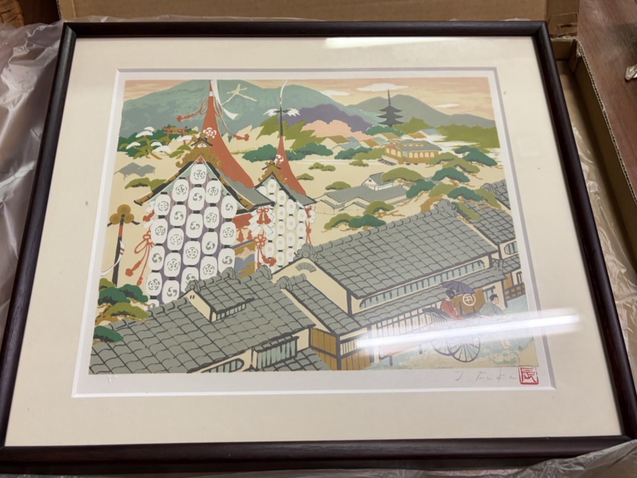 【買取実績|海南市】レトロな街並みの木版画を出張買取いたしました!